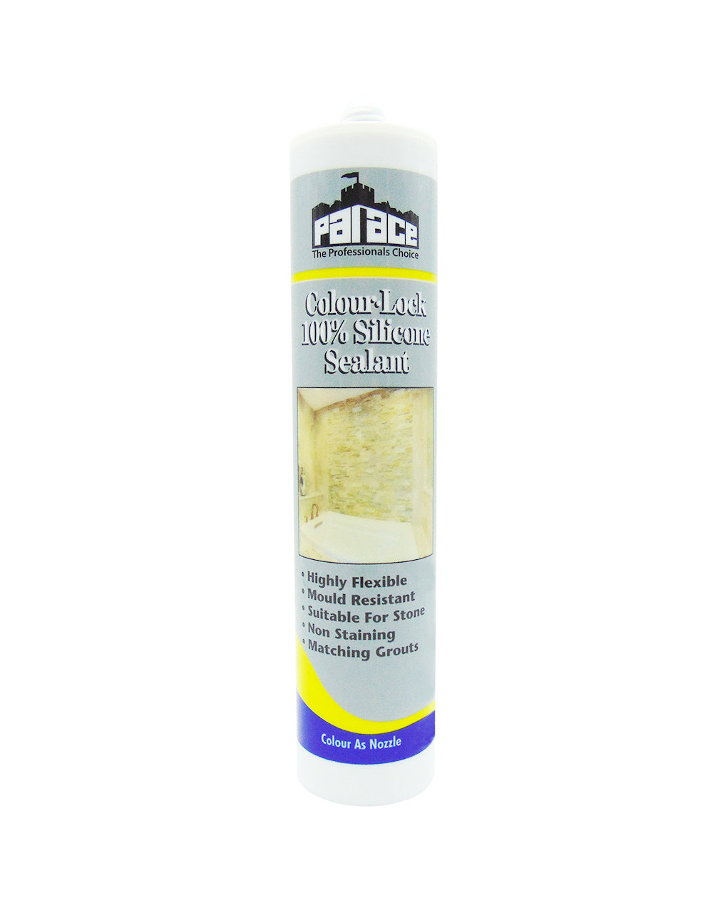 Palace Colour-Lock 100% Silicone Sealant | High Performance One Component Flexible & Waterproof Sanitary Silicone Sealant