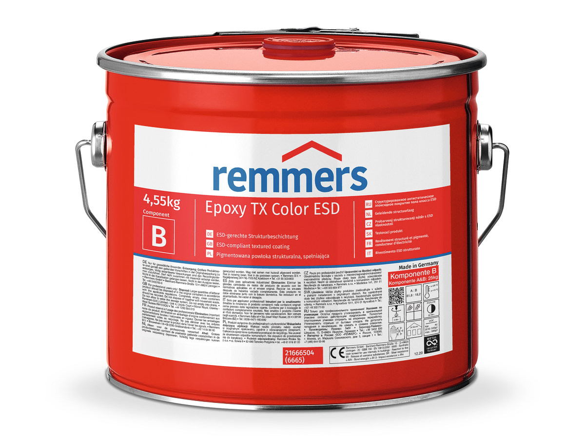 Remmers Epoxy TX Color ESD | Pigmented ESD-Compliant Textured Coating