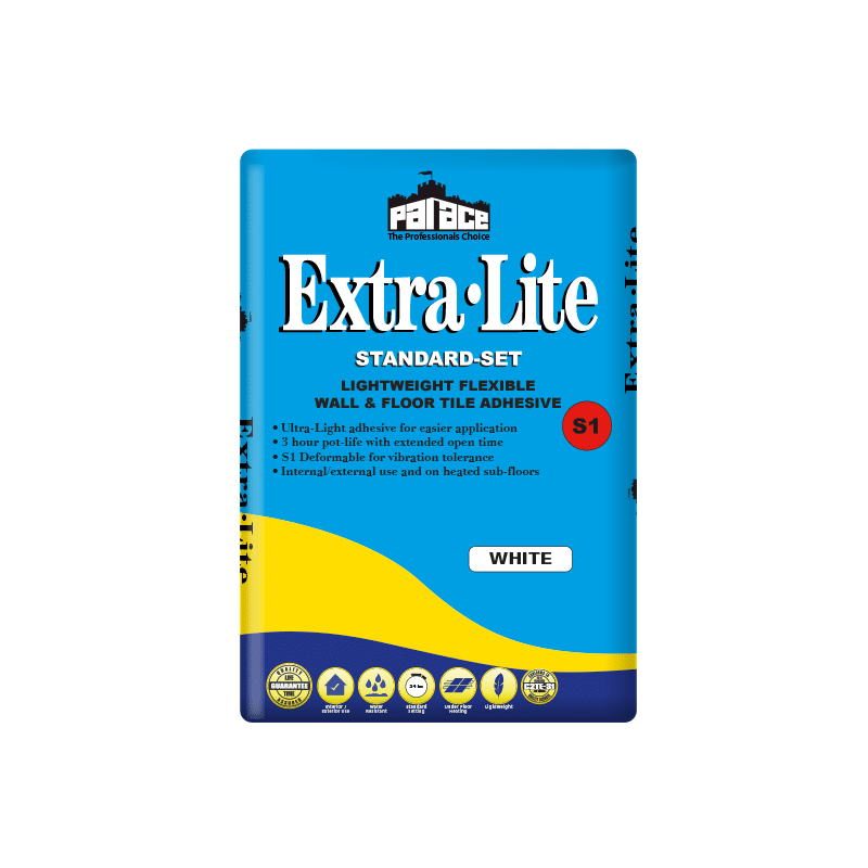 Palace Extra-Lite Standard Set  |  Ultra-lightweight, Thin & Thick-bed, Flexible Tile Adhesive