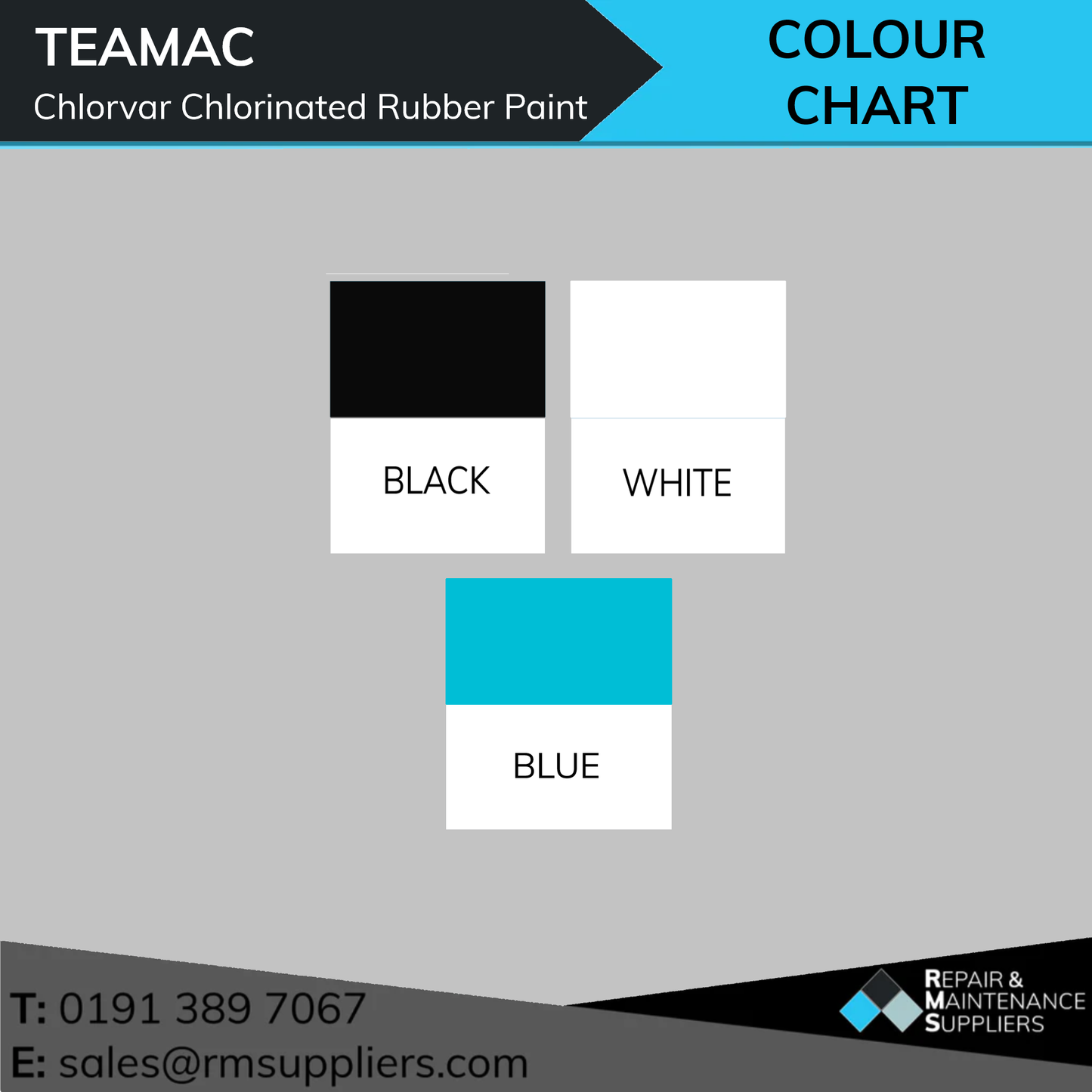 Teamac Chlorvar Chlorinated Rubber Paint | Ideal for Swimming Pools