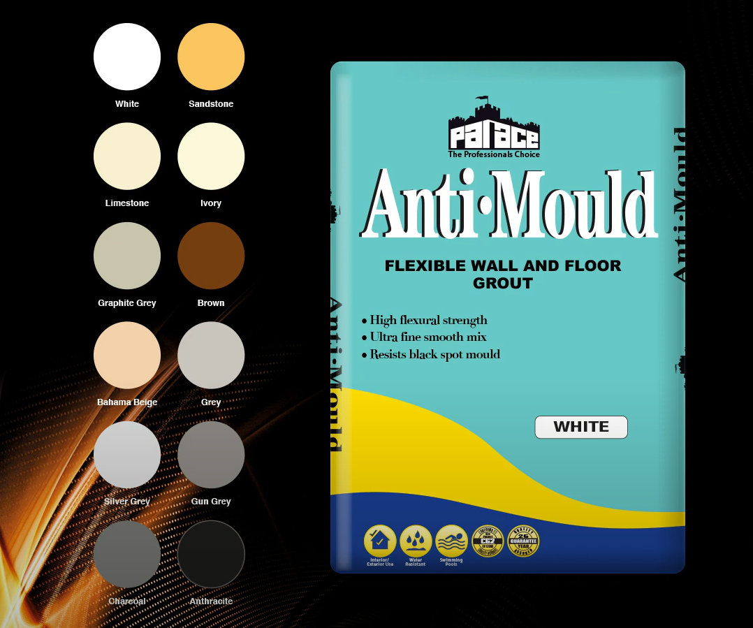 Palace Anti-Mould Grout | Flexible, Cement-based, Tile Grouting Compound