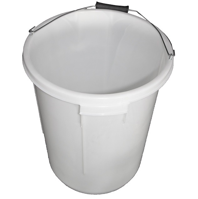 25L White Heavy Duty Mixing Bucket with Handle