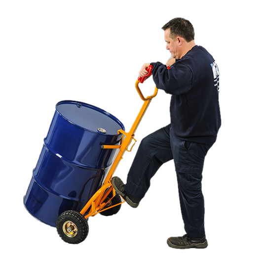 Heavy Duty 210L Steel Drum & Barrel Trolley | 400KG Capacity