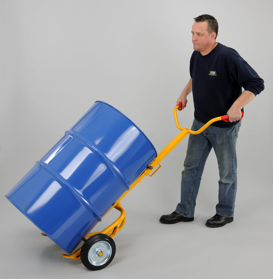 Heavy Duty 210L Steel Drum & Barrel Trolley | 400KG Capacity