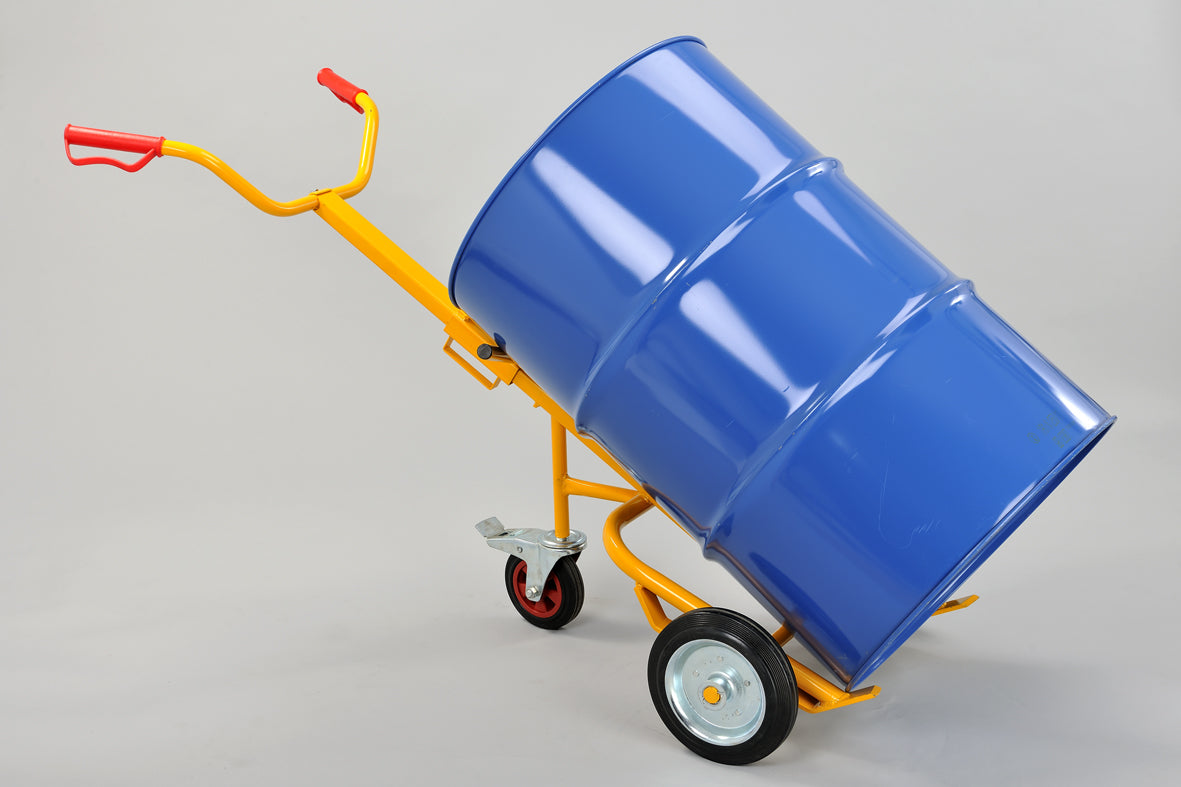Heavy Duty 210L Steel Drum & Barrel Trolley | 400KG Capacity