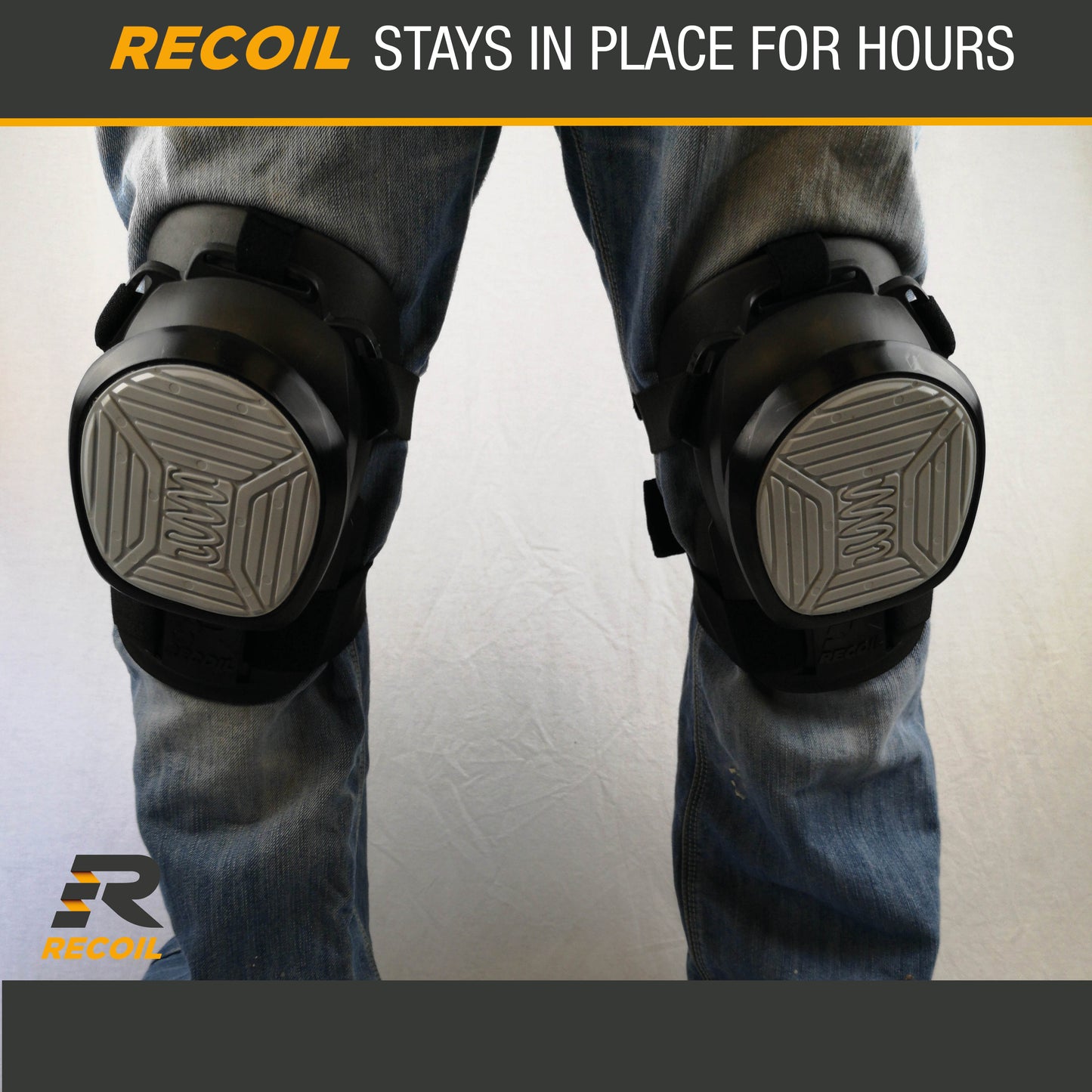 Recoil Heavy Duty Premium Comfort Knee Pads | Spring Loaded System