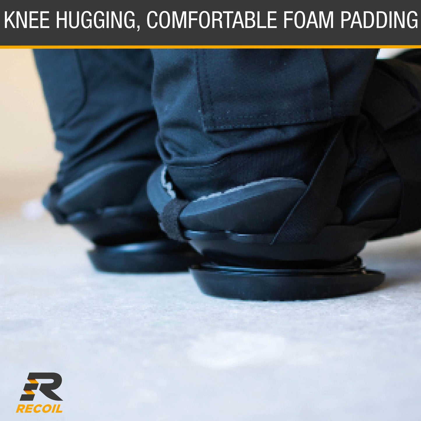 Recoil Heavy Duty Premium Comfort Knee Pads | Spring Loaded System