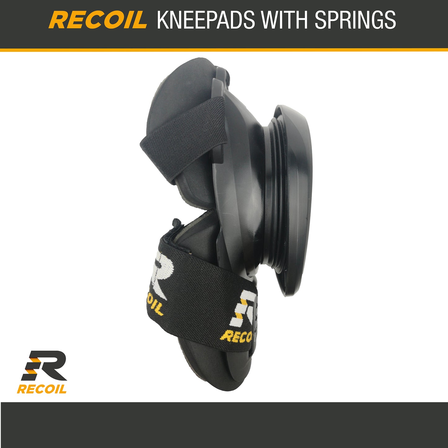 Recoil Heavy Duty Premium Comfort Knee Pads | Spring Loaded System
