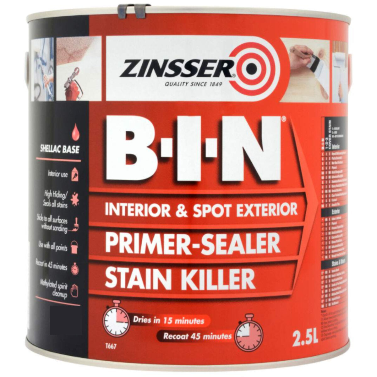 Zinsser BIN Primer Sealer Stain Killer