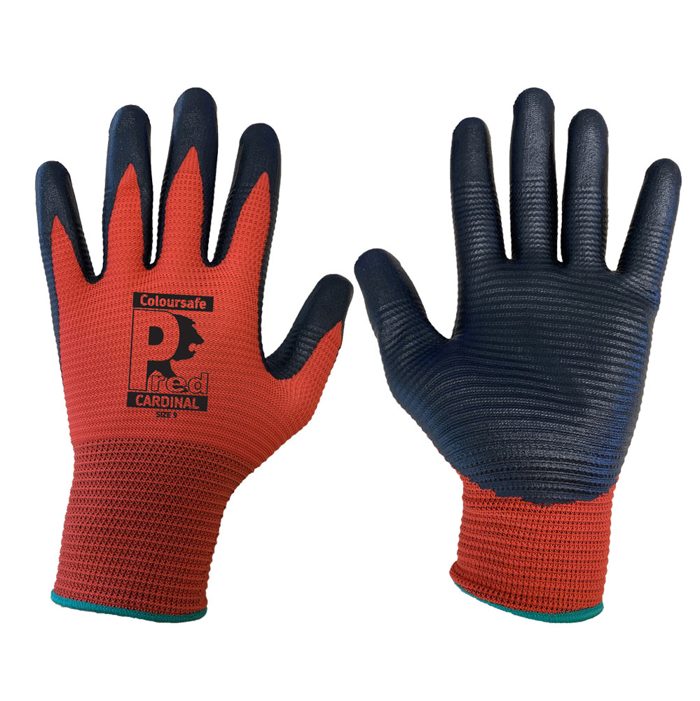 Nitrile Foam XL Ribbed Grip Gloves Pair