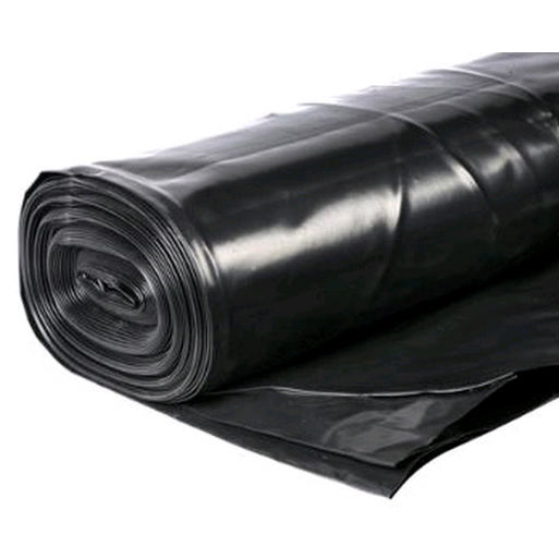 Heavy Duty Black Visqueen Polythene Sheeting Roll | 4M x 25M